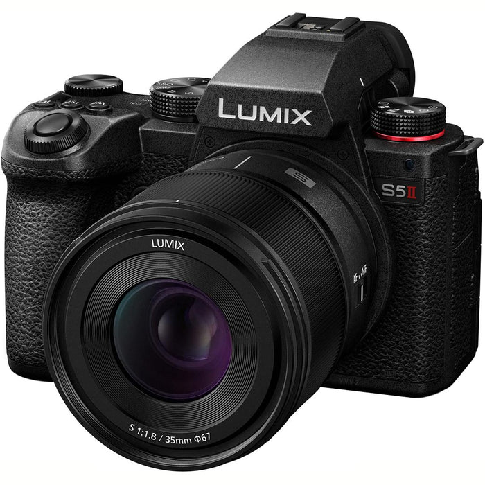 Panasonic LUMIX S5II Full Frame Mirrorless Camera Body with 35mm F1.8 Lens Kit Bundle