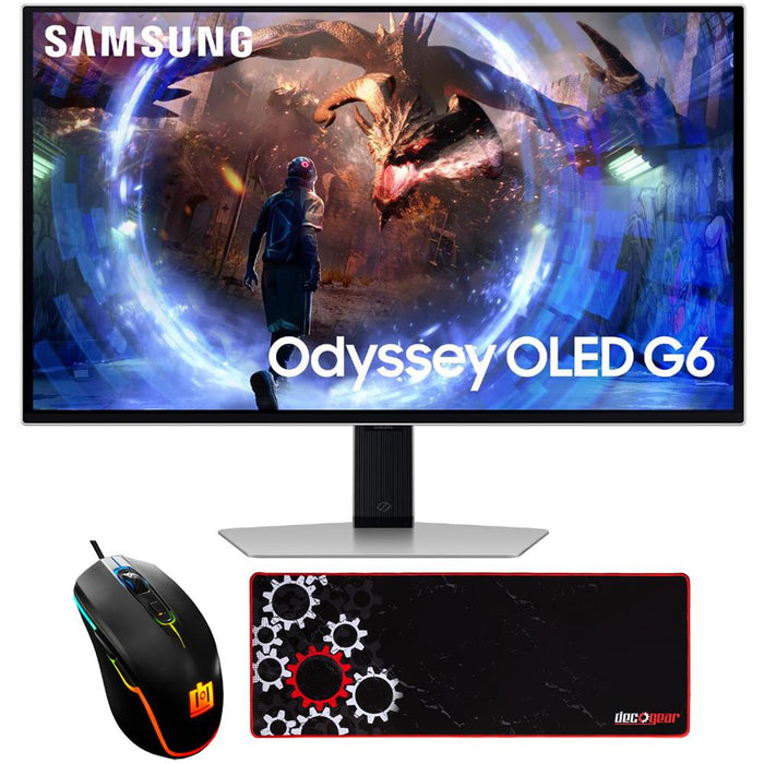 Samsung 27" Odyssey OLED G6 (G60SD) QHD 360Hz Gaming Monitor w/ Gaming Mouse Bundle