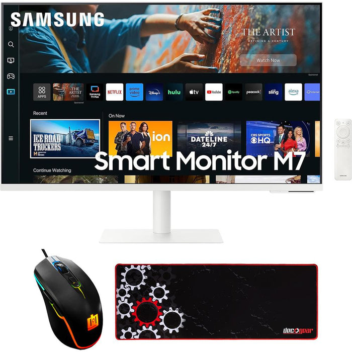 Samsung 32" M70C UHD Smart Computer Monitor w/ Streaming TV + Gaming Mouse Bundle