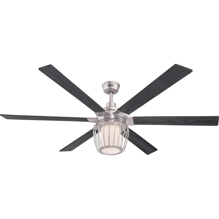 Westinghouse 7225000 Willa Indoor Ceiling Fan with Light and Remote, 60 Inch, Brushed Nickel