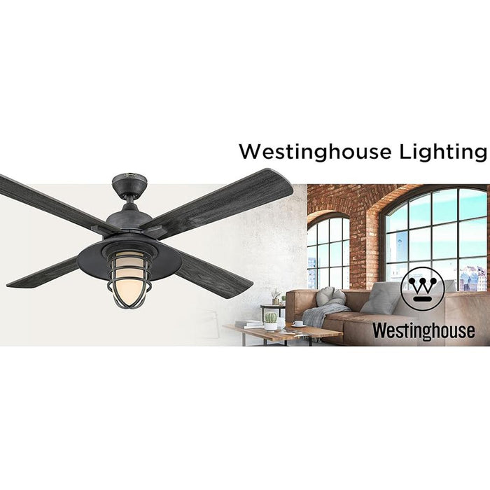 Westinghouse 7307000 Porto, Craftsman-Style 52" LED Ceiling Fan Light and Remote Control