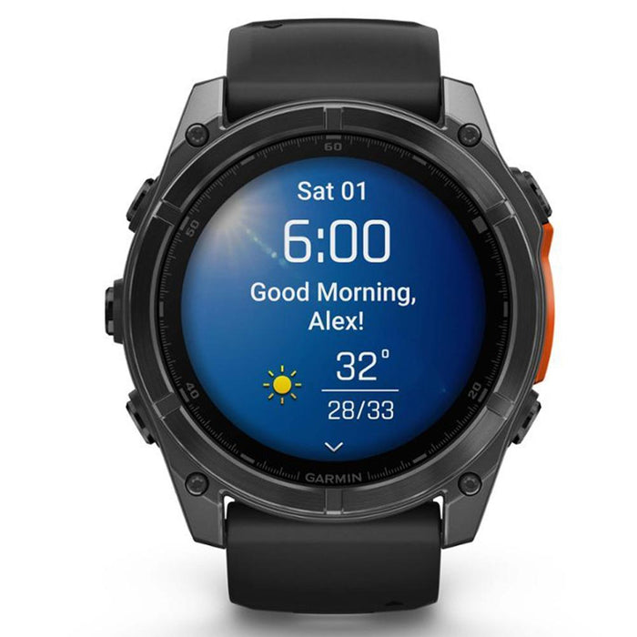 Garmin Fenix 8 51 mm, AMOLED Slate Gray with Black Silicone Band