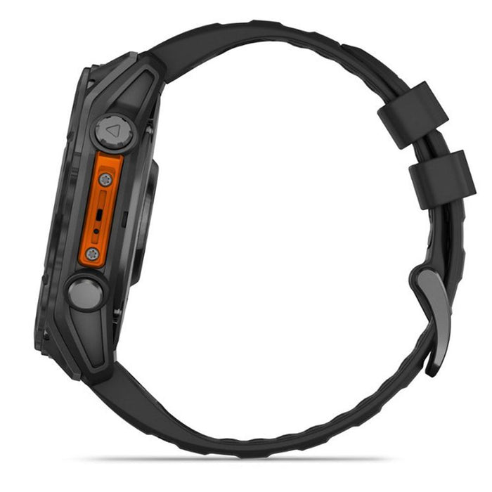 Garmin Fenix 8 51mm AMOLED Sapphire, Carbon Gray DLC Titanium w/ Black/Pebble Gray Band