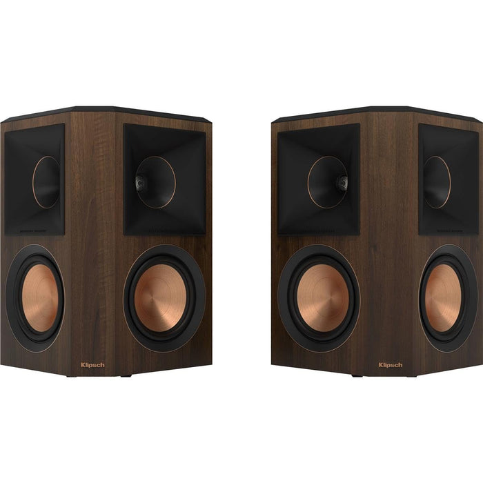 Klipsch RP-502S II Speaker Superior Surround Sound with Enhanced Acoustics - Walnut Pair