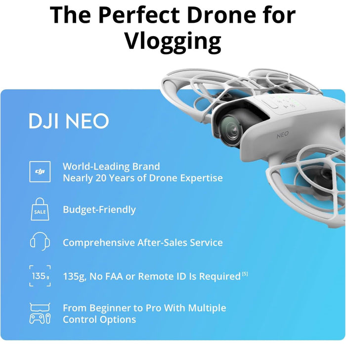 DJI Neo Drone Mini 4K Quadcopter with 3 Battery Combo CP.FP.00000218.02