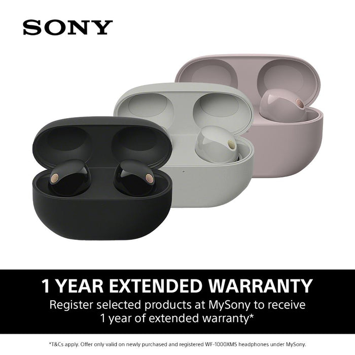 Sony WF-1000XM5 Industry Leading Noise Canceling Truly Wireless Earbuds (Smoky Pink)