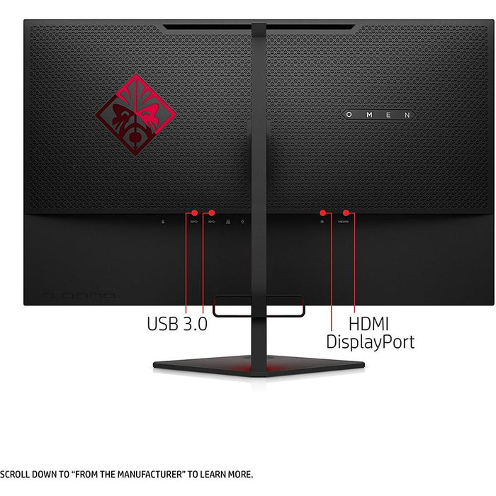 Hewlett Packard Omen 27 Inch Gaming HD (1920 x 1080) 165Hz 1ms Gaming Monitor