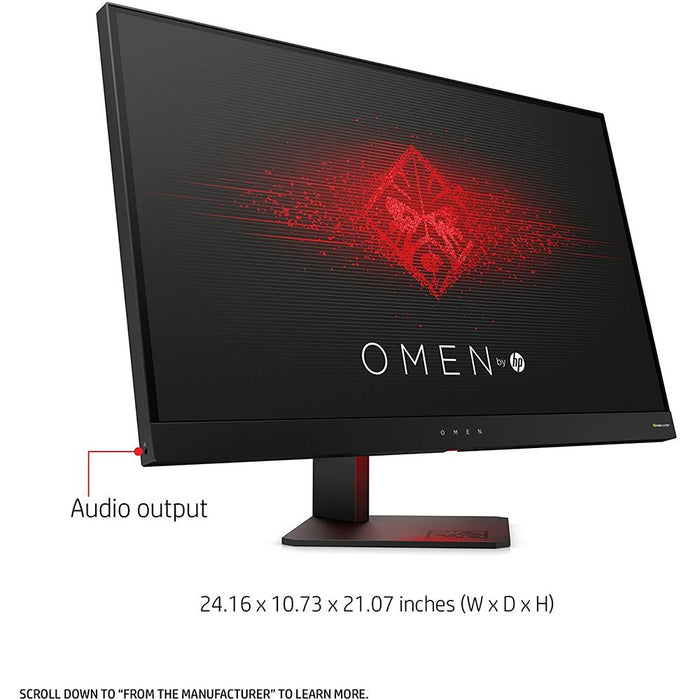 Hewlett Packard Omen 27 Inch Gaming HD (1920 x 1080) 165Hz 1ms Gaming Monitor