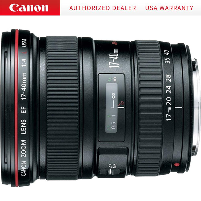 Canon EF 17-40mm F/4L USM Ultra Wide Angle Zoom Lens w/ 1-Year USA Warranty