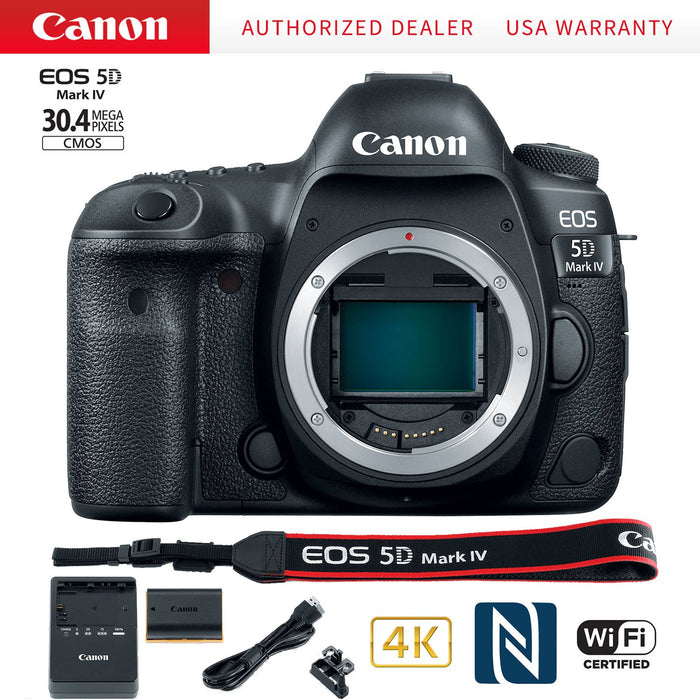 Canon EOS 5D Mark IV 30.4 MP Full Frame CMOS DSLR Camera (Body) Wi-Fi NFC 4K Video