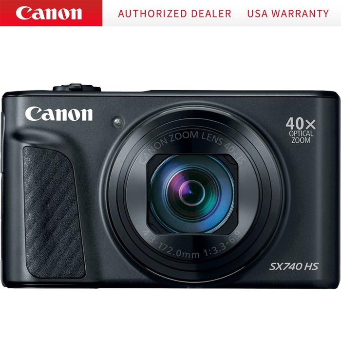 Canon PowerShot SX740 HS 20.3MP 40x Optical Zoom with 4K Video Recording (Black)