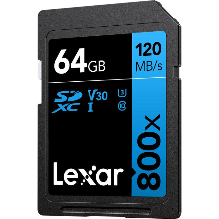 Lexar 64GB High-Performance 800x UHS-I SDXC Memory Card (BLUE Series)