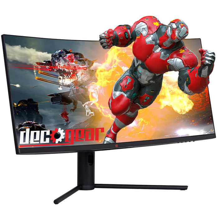 Deco Gear 34" 3440x1440 21:9 Ultrawide Curved Monitor, 180Hz, HDR10, 4000:1, 6ms, 99% sRGB