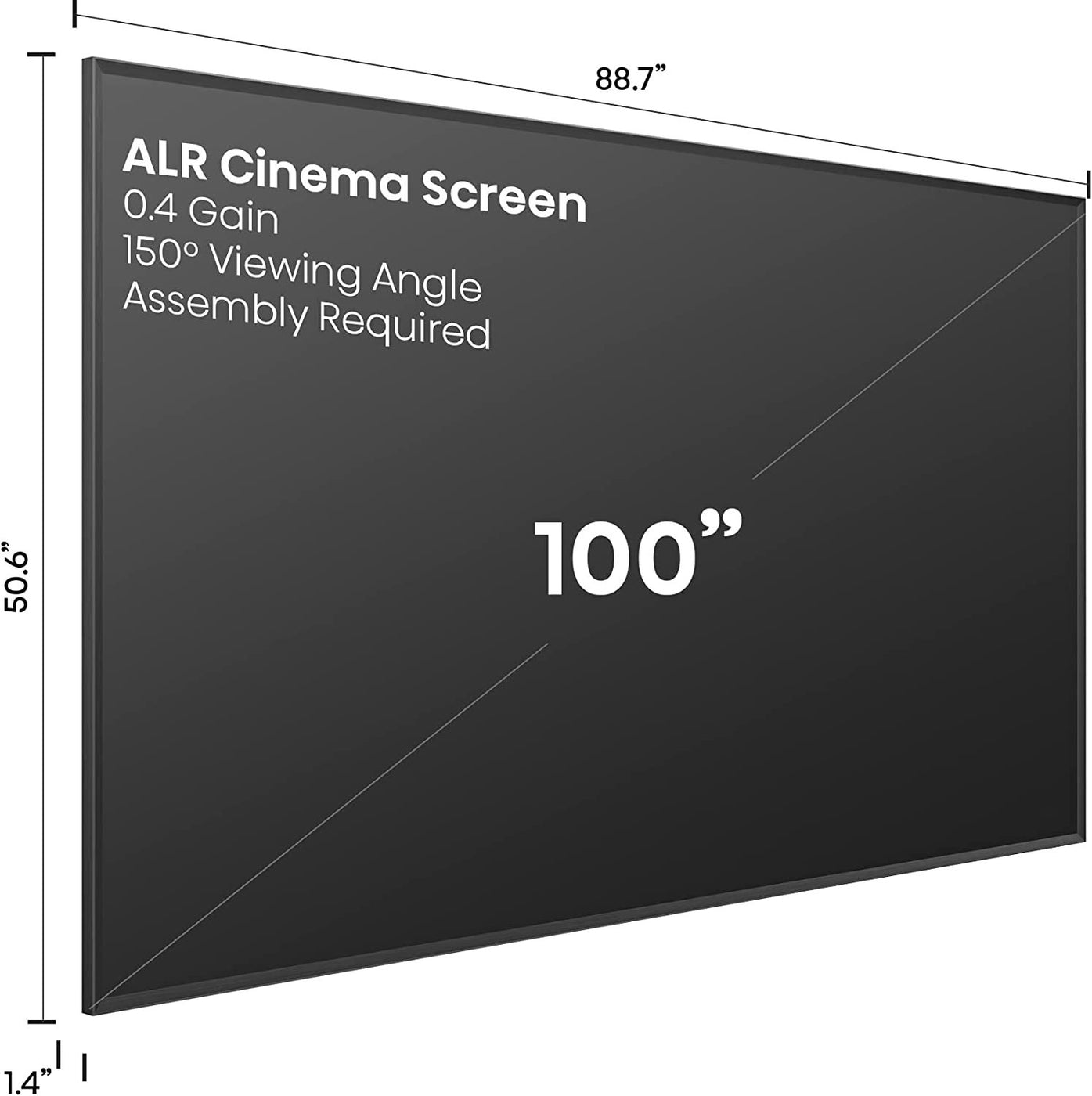 Hisense 100L9G 100" LASER TV TriChroma 4K Projector & DLT100B 1.0 Gain