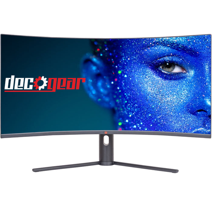 Deco Gear 34" 3440x1440 21:9 Ultrawide Curved Monitor, 180Hz, HDR10, 4000:1, 6ms, 99% sRGB