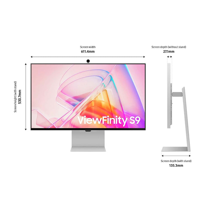 Samsung 27" ViewFinity S9 5K IPS HDR Smart Monitor with Webcam - LS27C900PANXZA