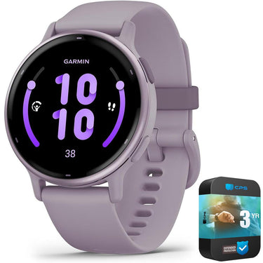 Garmin Vivoactive 5 Fitness Smartwatch, Orchid + 3 Year Protection Pack