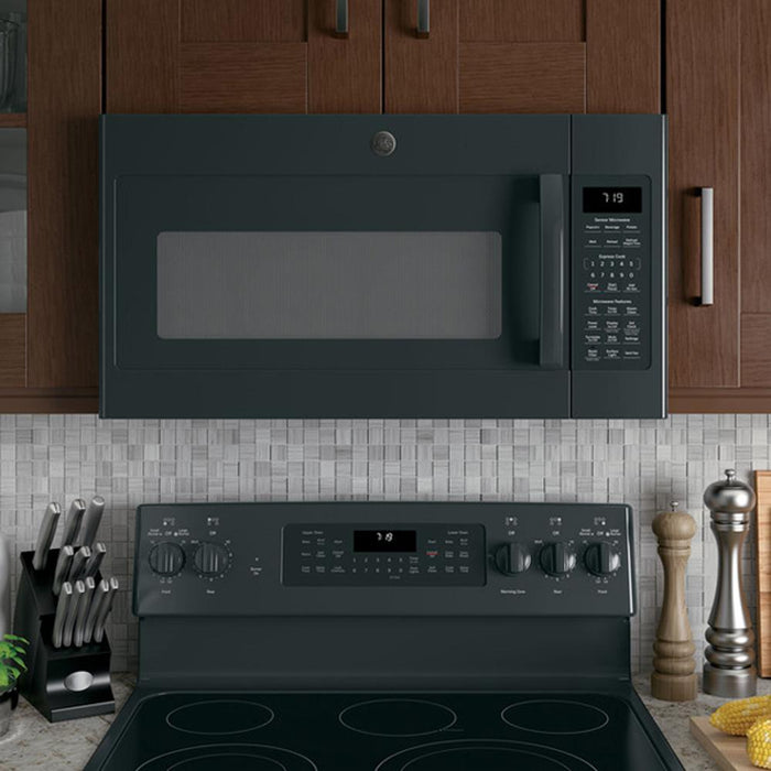 GE 1.9 Cu. Ft. Over-the-Range Microwave Black with Oven Mitt and 3 Year Warranty