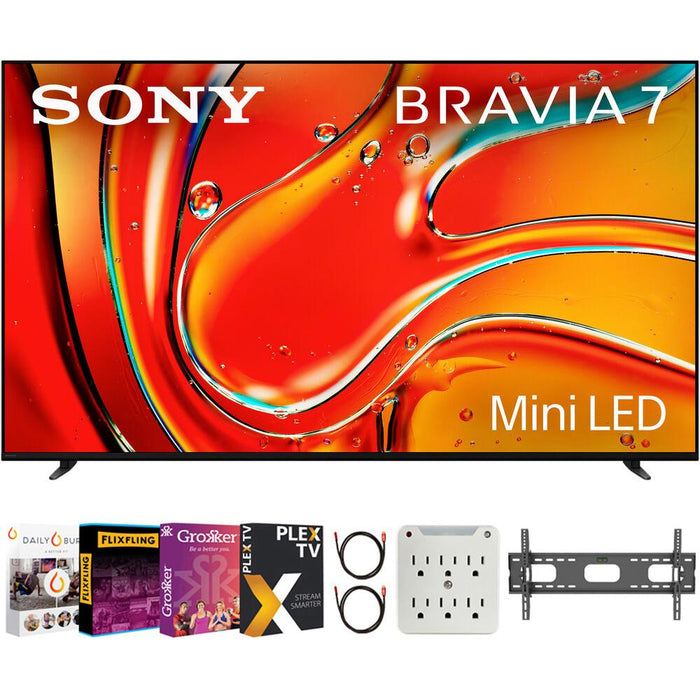 Sony BRAVIA 7 55" 4K HDR Smart QLED Mini-LED TV (2024) with Movies Streaming Pack