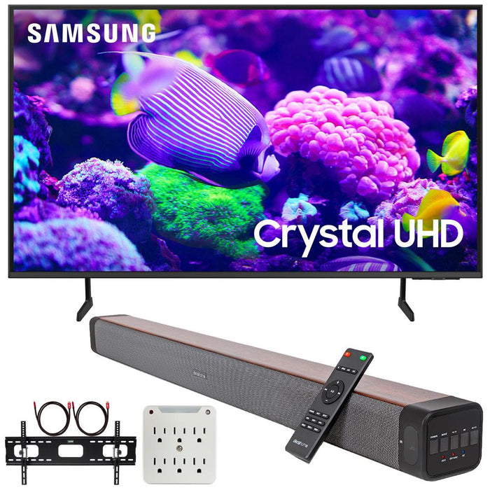 Samsung DU7200 60" Crystal 4K UHD Smart TV (2024) + Premium Soundbar + Mount Kit