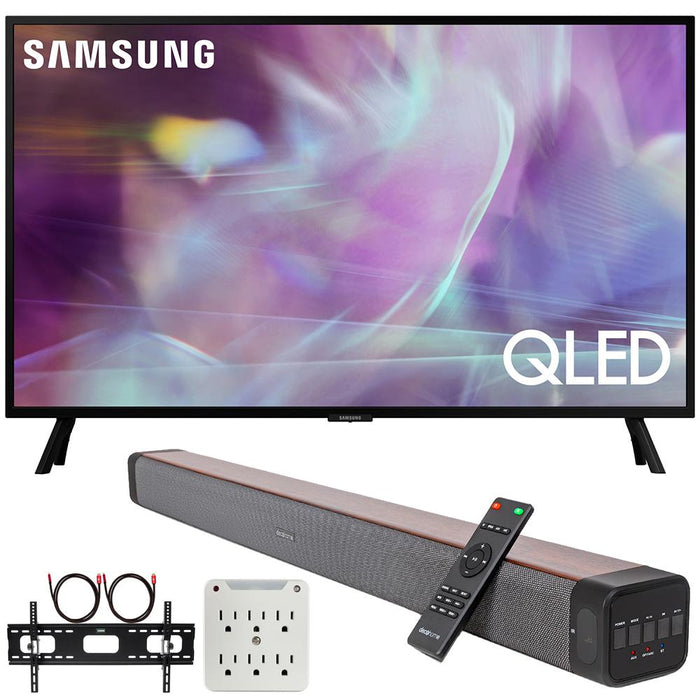 Samsung QN75Q60D 75 Inch QLED 4K Smart TV (2024) + Premium Soundbar + Mount Kit