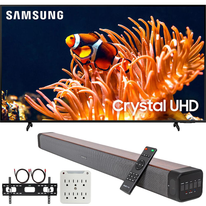 Samsung DU8000 65" Crystal 4K UHD Smart TV (2024) + Premium Soundbar + Mount Kit
