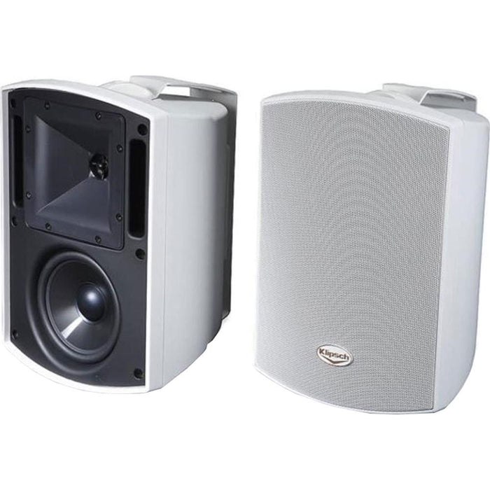Klipsch AW-525 Outdoor Speaker - Dynamic Sound for Open Spaces - White (Pair) - Open Box