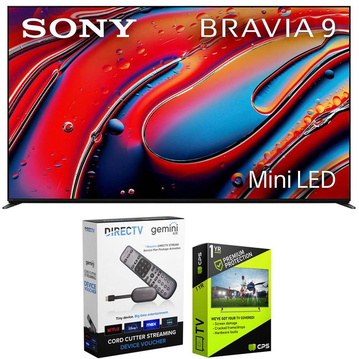 Sony BRAVIA 9 75" 4K QLED Mini-LED TV 2024 Bundle with Redeemable DIRECTV Gemini Air