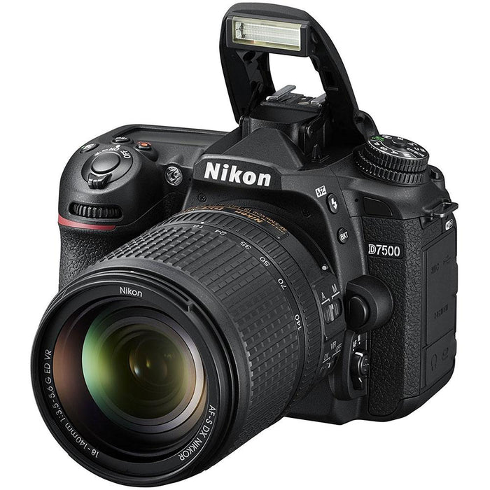 Nikon D7500 20.9MP DX-Format Digital SLR Camera + AF-S 18-140mm f/3.5-