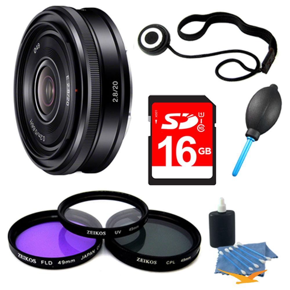 SEL20F28 E-mount 20mm F2.8 Prime Lens 16GB Bundle — Beach Camera