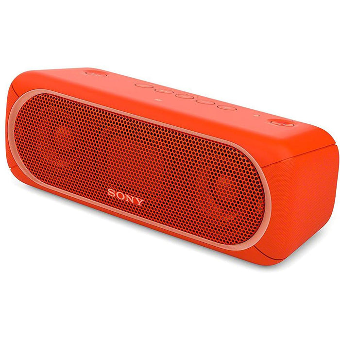 Sony Sony XB30 Portable Wireless Bluetooth Speaker Red with Headphones Bundle