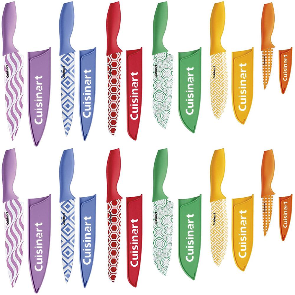 Cuisinart 12 Piece Printed Color Knife Set with Blade Guards & Reviews