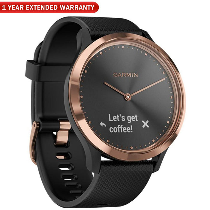 Garmin Vivomove HR,Sport Smartwatch Rose Gold (Small/Medium) + Extended Warranty