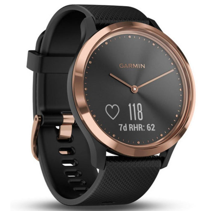 Garmin Vivomove HR,Sport Smartwatch Rose Gold (Small/Medium) + Extended Warranty