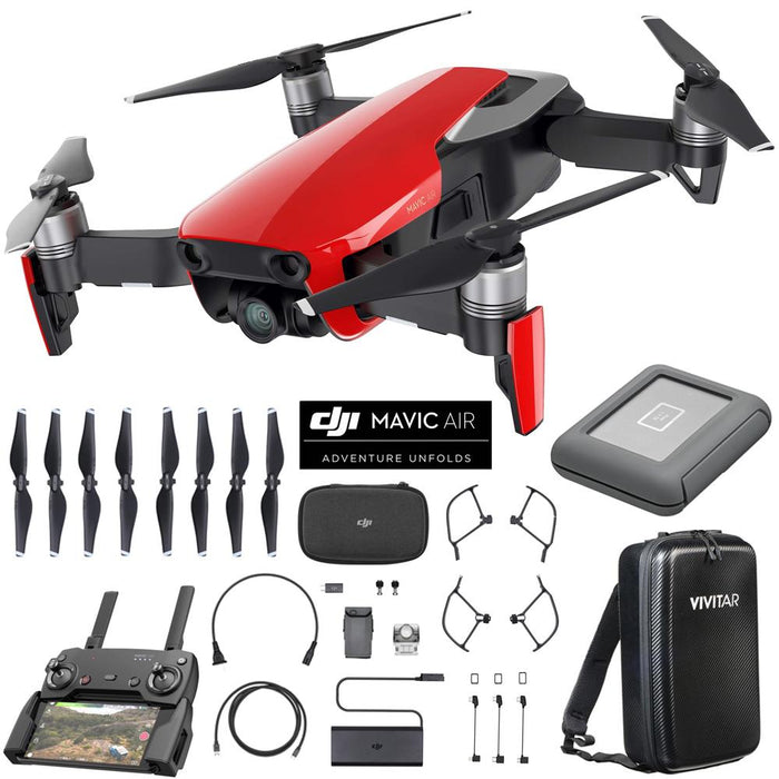 Dji mavic air red aerial best sale camera drone