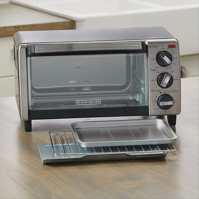 Black & Decker B&D 4 Slice Toaster Oven SSBlk