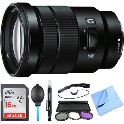 Sony E PZ 18-105mm f/4 G OSS Power Zoom Lens with Sandisk 64GB
