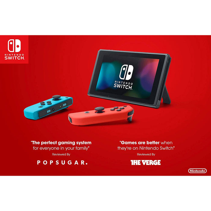 Nintendo Switch Bundle (10 items): 32GB Console Blue and Red Joy