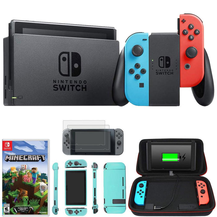  Nintendo Switch with Neon Blue and Neon Red Joy‑Con