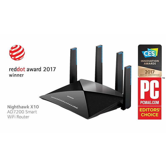 Nighthawk X10-AD7200 Smart Wi-Fi Routers - R9000-100NAS - Open Box — Beach  Camera