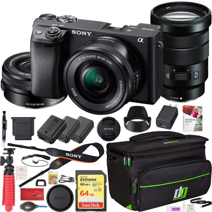 Sony a6400 Mirrorless 4K Camera ILCE-6400L/B 16-50mm + 18-105mm G