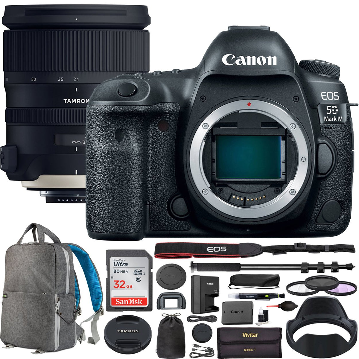 Canon EOS 5D Mark IV DSLR Camera With 24-105mm F/4L II Lens, 59% OFF