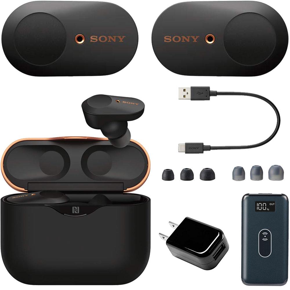 Sony WF-1000XM3 Noise Canceling Wireless Earbuds (Black) + Deco