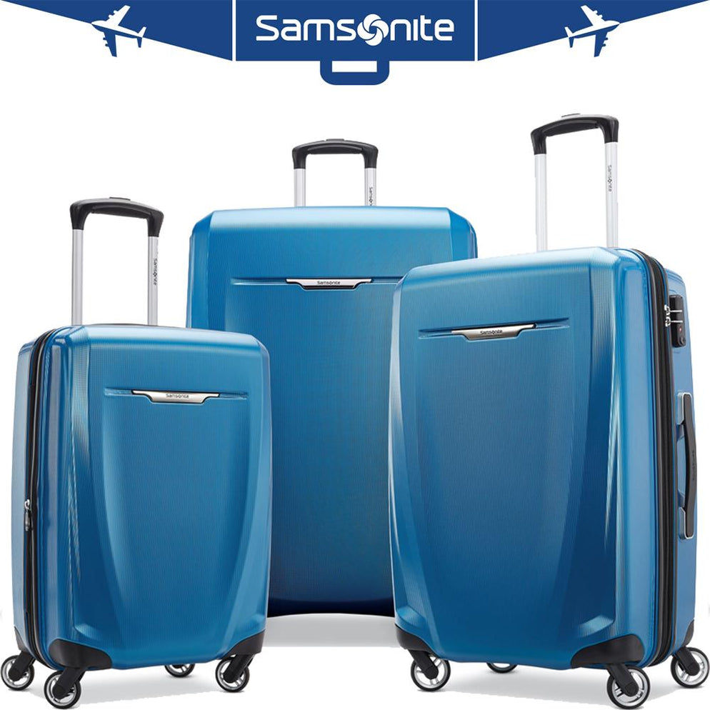 Samsonite Winfield 3 DLX 3 Piece Set (Spinner 20/25/28) - (Blue) (1207