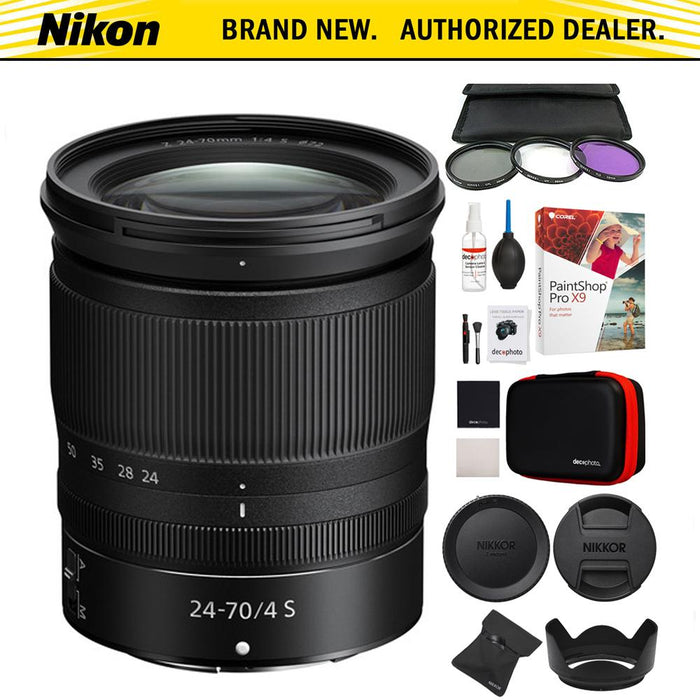 Nikon NIKKOR Z 24-70mm f/4 S Lens, Black - (20072) w/ 72mm Filter