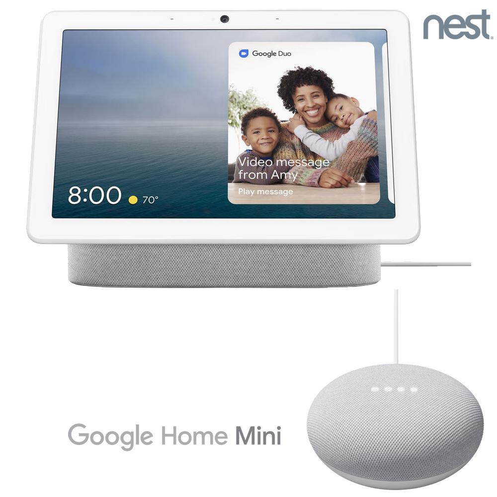 Google Nest Hub Max with Built-in Google Assistant (Chalk) with