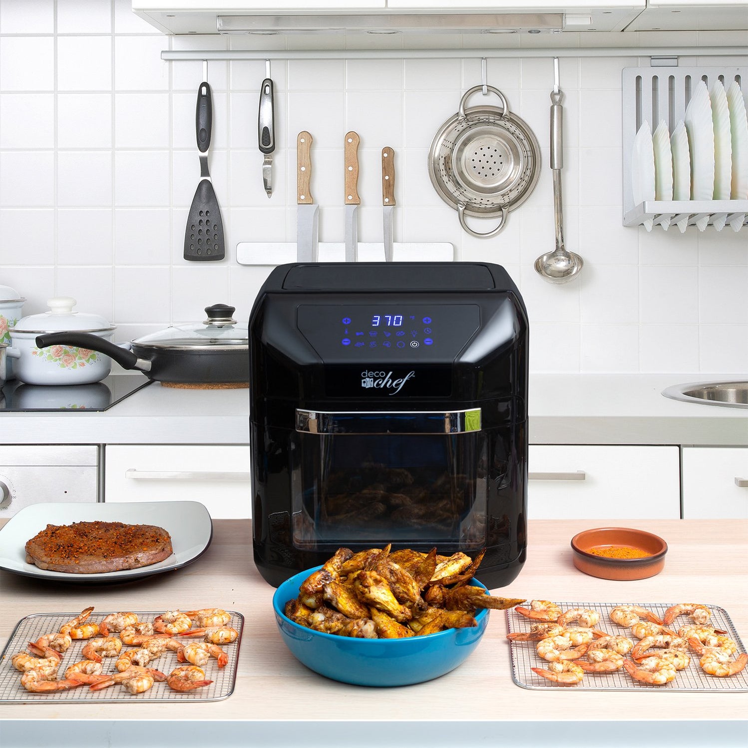 Deco Chef 7-in-1 Digital 10.5QT Air Fryer Convection Oven with Simple ...