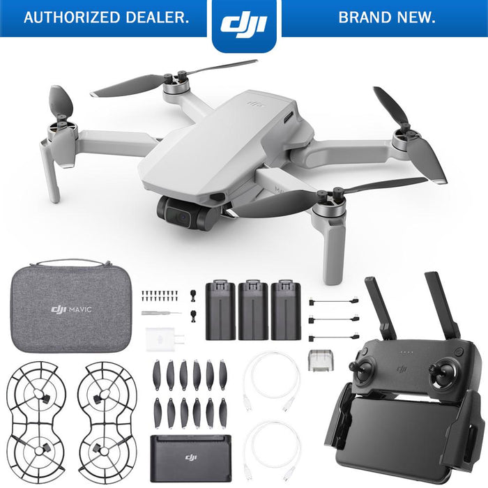 DJI Mavic Mini Fly More Combo Ultralight Quadcopter Drone with 64GB Memory  Card 