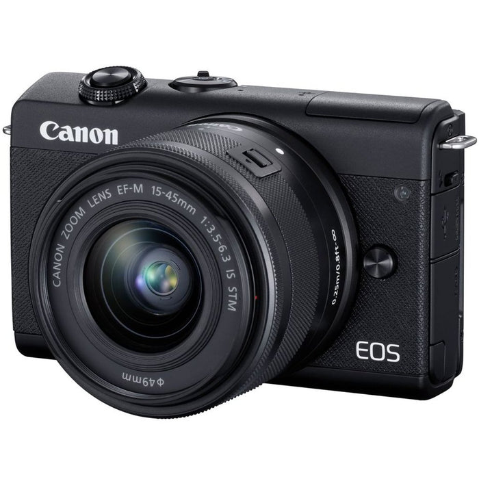 Canon EOS M200 Mirrorless Digital Camera Content Creator Kit w/ 15-45mm + Tripod Grip