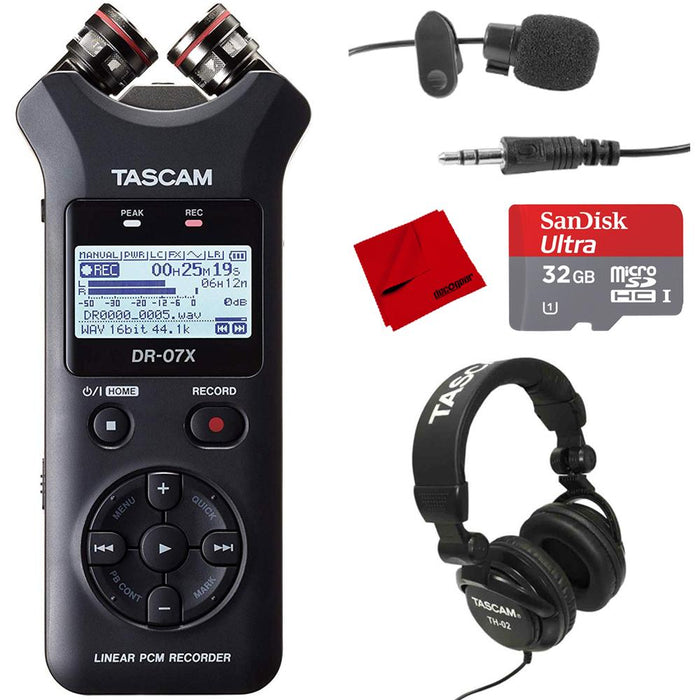 Tascam DR-07X Stereo Handheld Digital Audio Recorder w